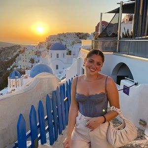 Blue urban Corset top